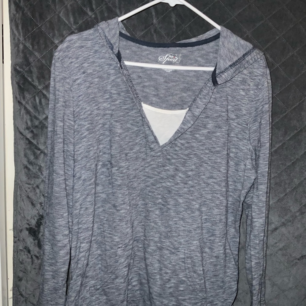 Style & Co Sport XL Hooded Long Sleeve Shirt